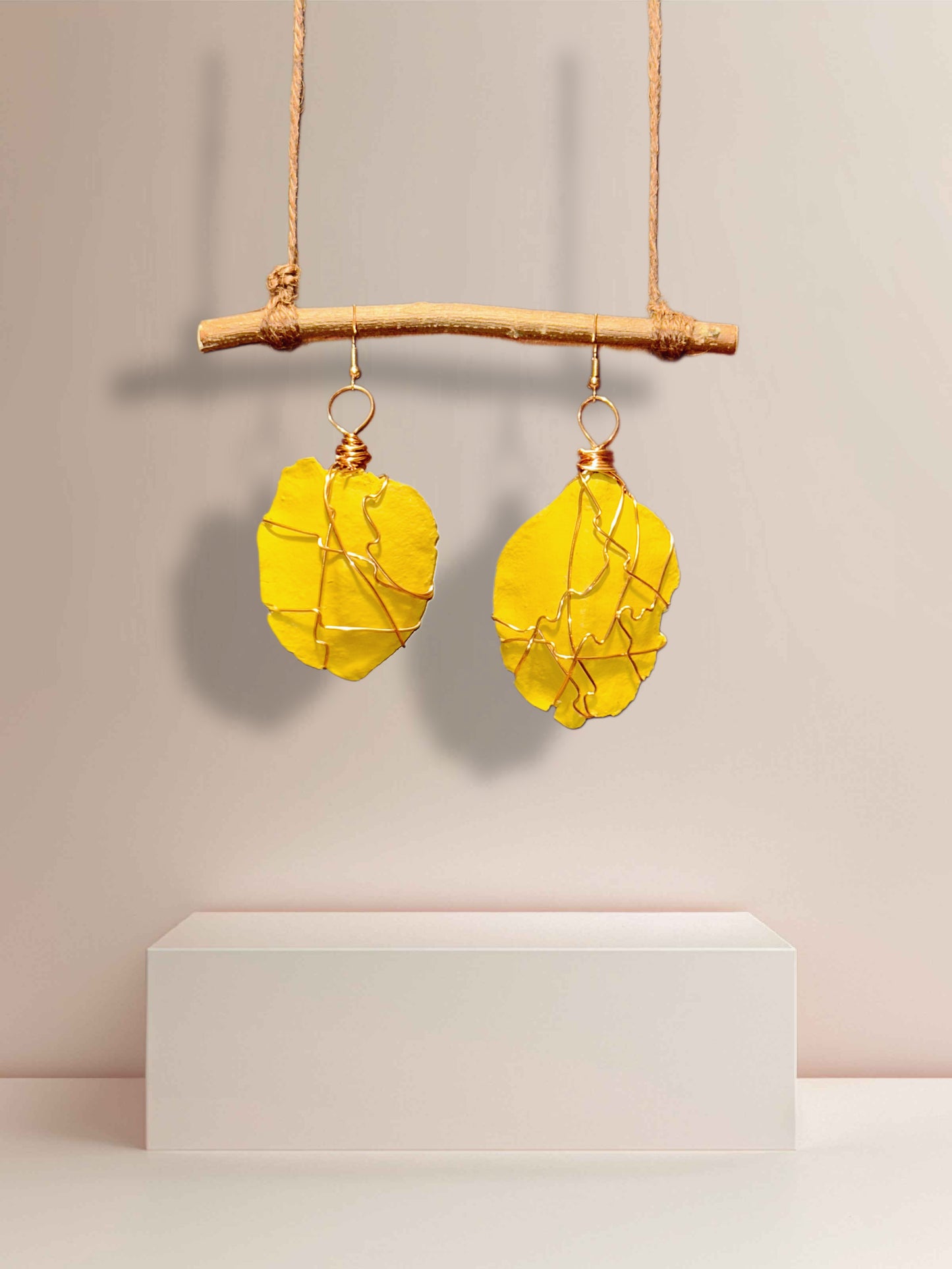 Solar Flare Wood Earrings