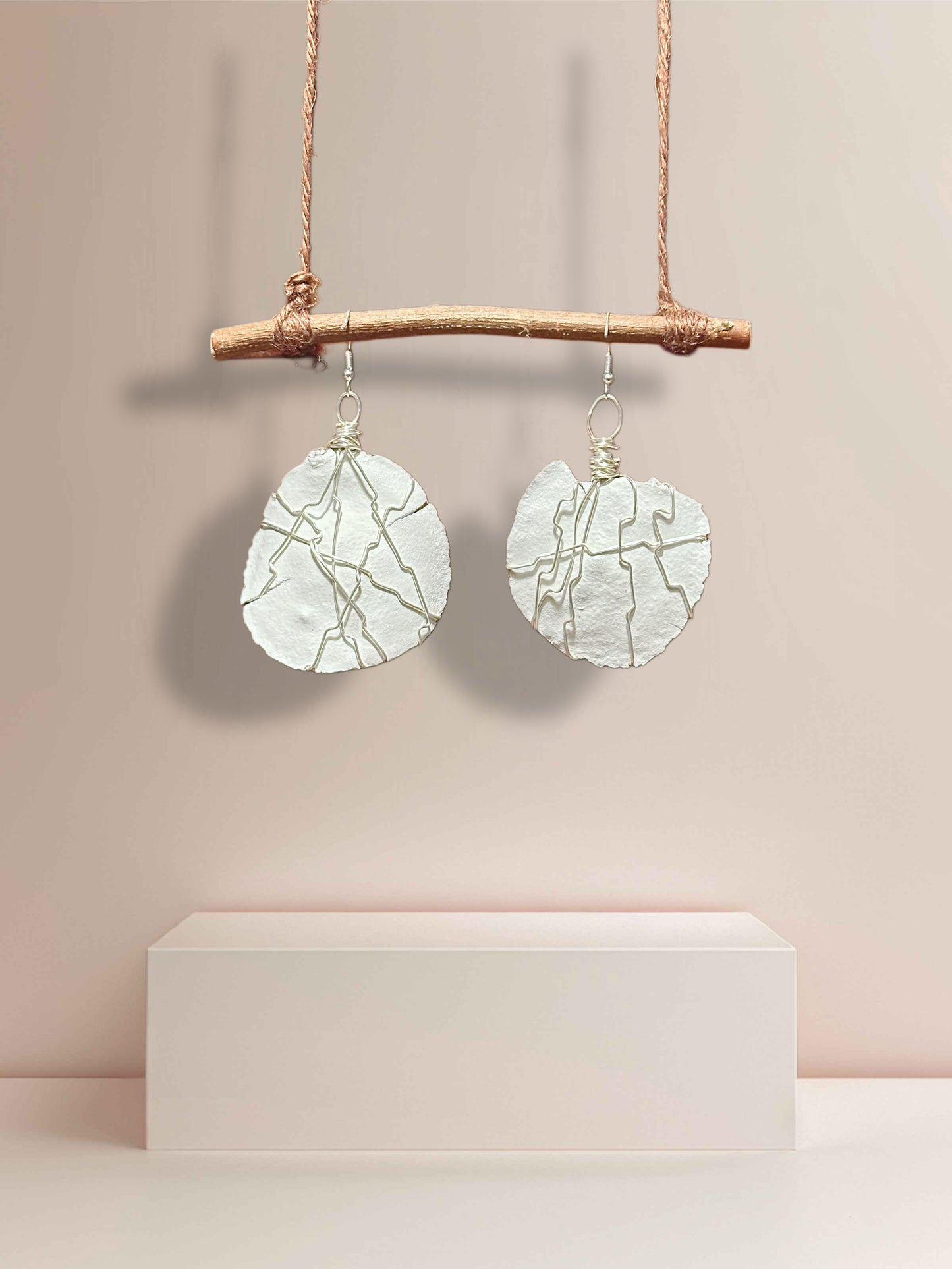Arctic Spark Wood Earrings