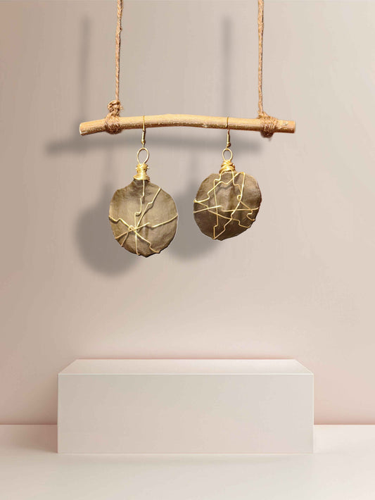 Espresso Glow Wood Earrings