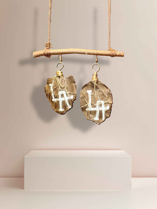 The LAnd Wood Earrings (Brown)