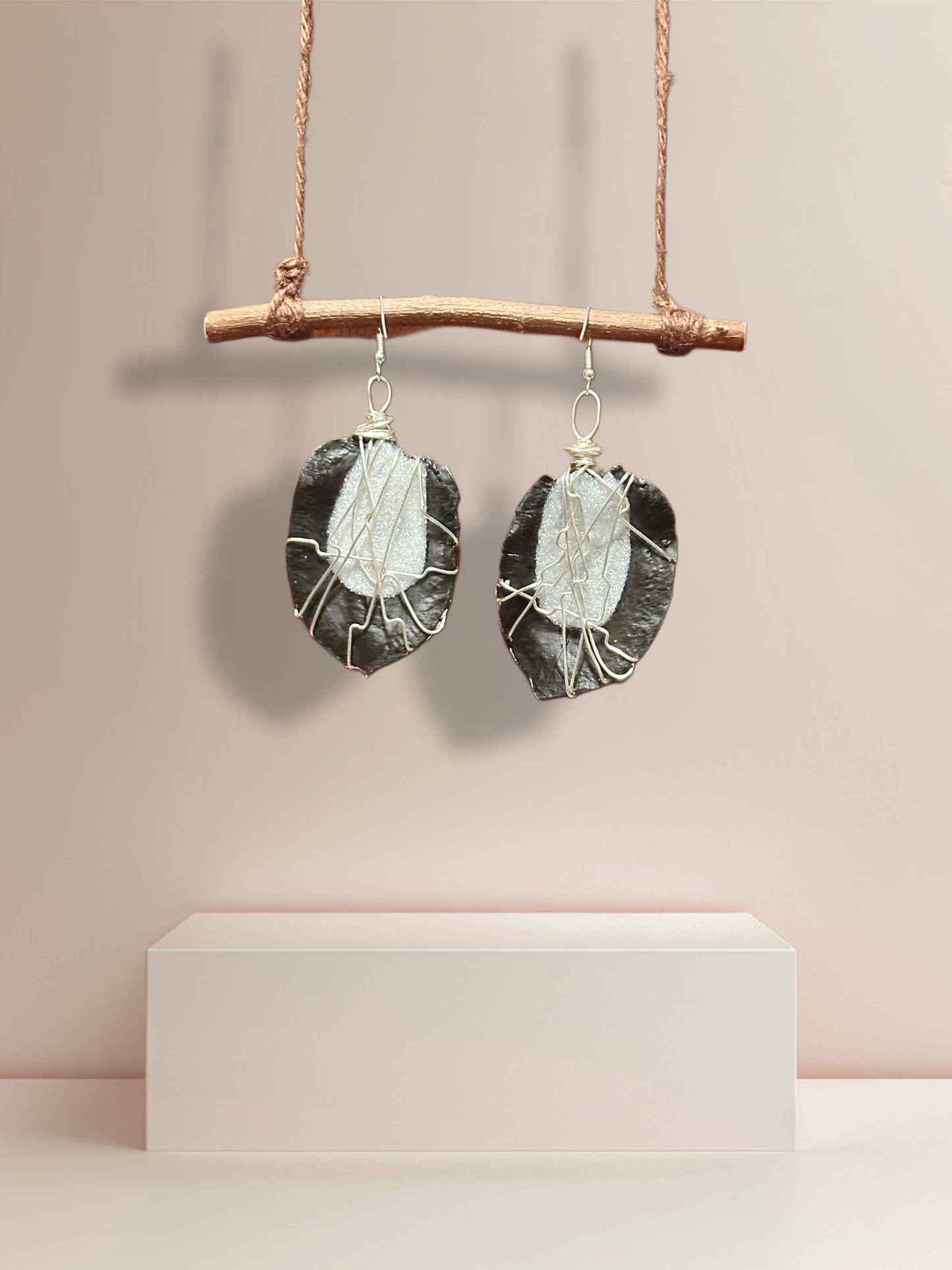Ink + Ivory Wood Earrings