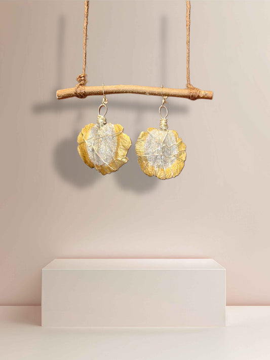 Gold + Stardust Wood Earrings
