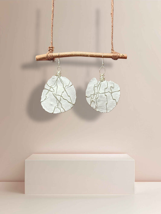Arctic Spark Wood Earrings