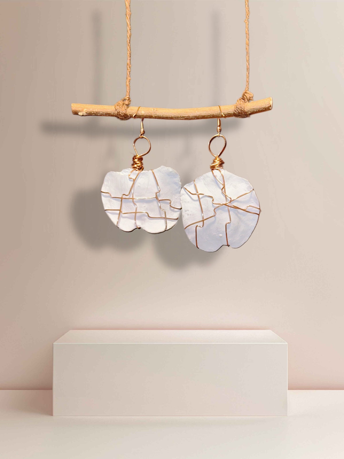 Periwinkle Skies Wood Earrings