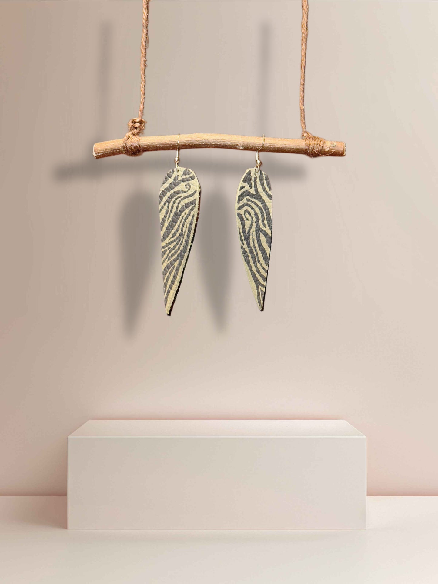 Sand + Sage Leather Earrings