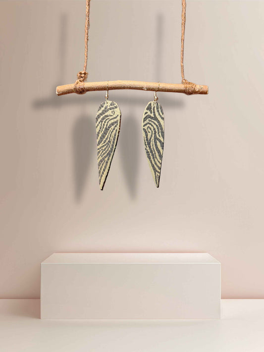 Sand + Sage Leather Earrings