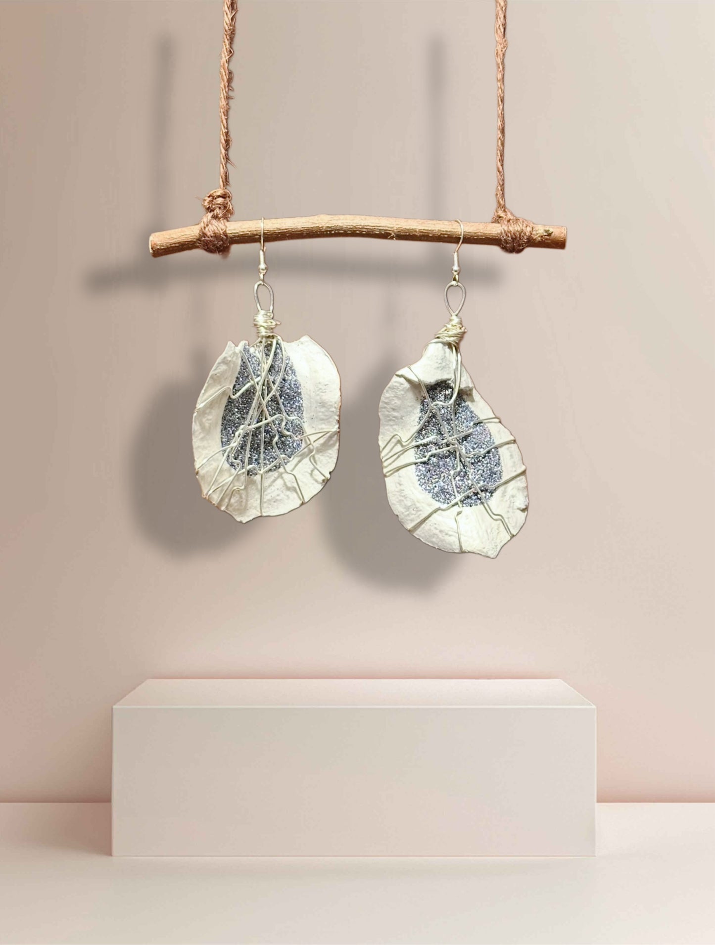 Starry Night Wood Earrings