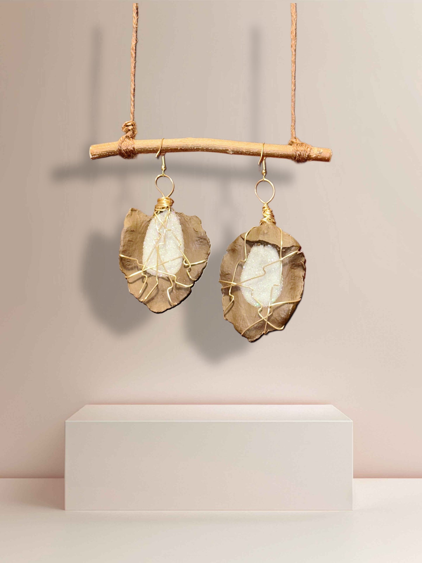The LAnd Wood Earrings (Brown)